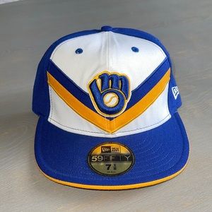 New Era 59Fifty Milwaukee Brewers Fitted Hat 7 1/8